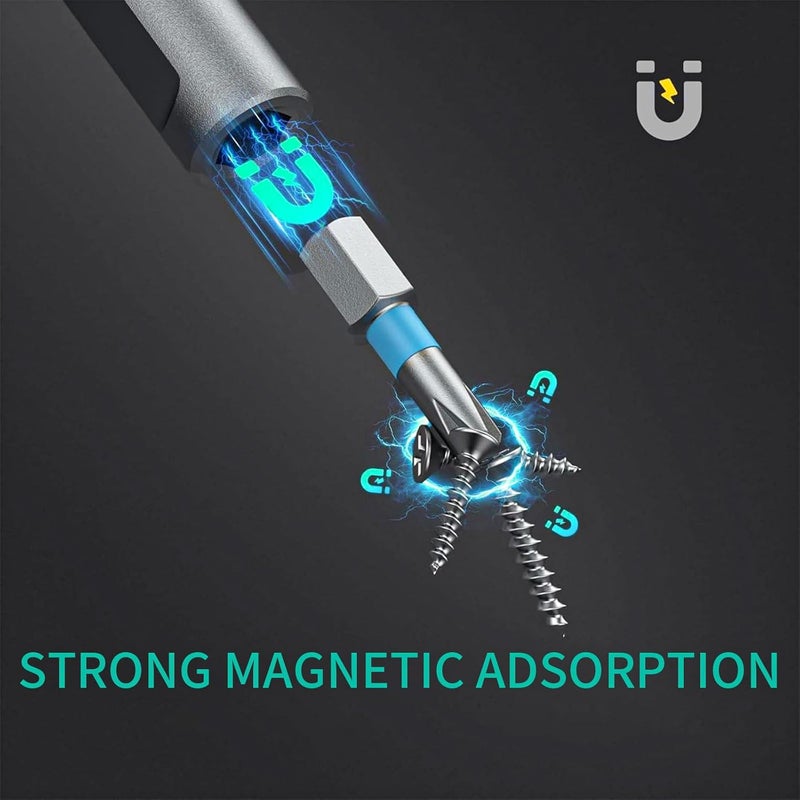 JUSTHERE 24 in 1 Magnetic Screwdriver Set, DIY Ratchet Screwdriver Set with Detachable Handle, Portable Compact Repair Tool Kit for Furniture Laptop Electronicsv Bicycle - Image 3